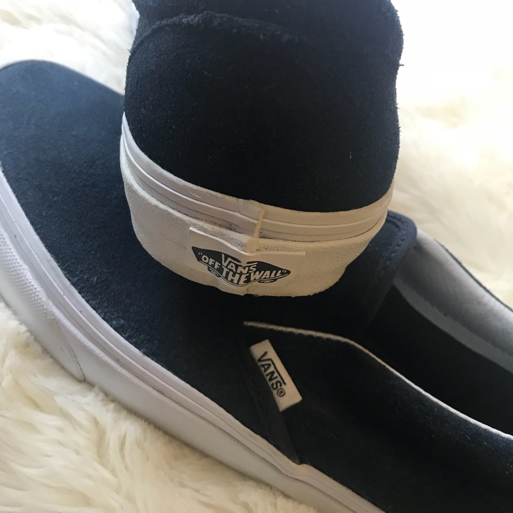 Navy blue suede vans